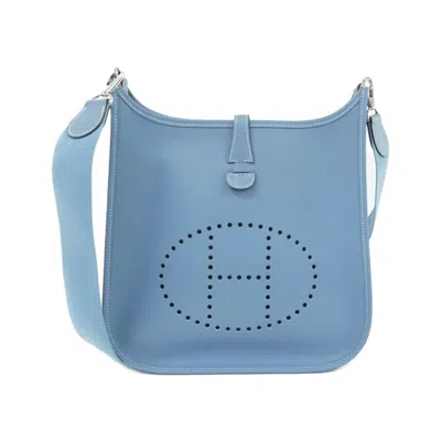 Pre-owned Hermes Blue Jean Epsom Leather Shoulder Bag ()