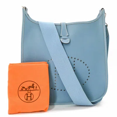 Pre-owned Hermes Blue Jean Epsom Leather Shoulder Bag ()