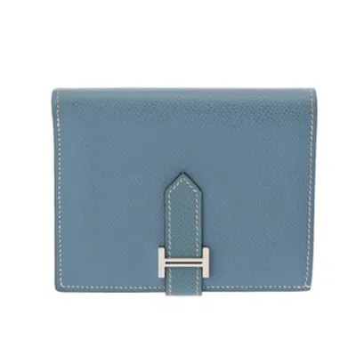 Pre-owned Hermes Blue Jean Epsom Leather Wallet (bi-fold) ()