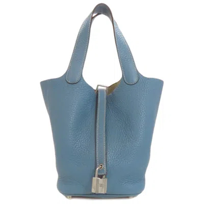 Pre-owned Hermes Blue Jean Handbag ()
