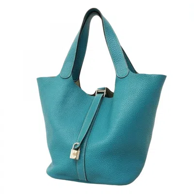 Pre-owned Hermes Blue Jean Handbag ()