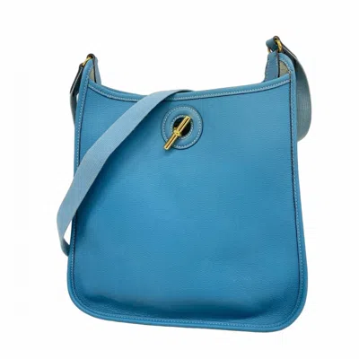 Pre-owned Hermes Blue Jean Shoulder Bag ()