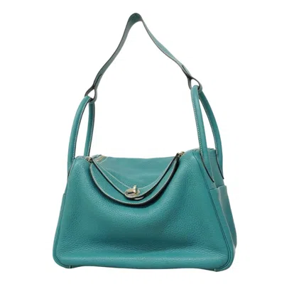 Pre-owned Hermes Blue Jean Taurillon Clemence Leather Handbag ()