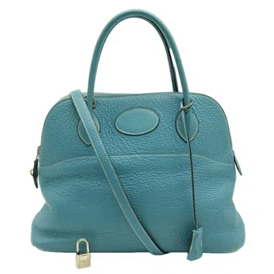 Pre-owned Hermes Blue Jean Taurillon Clemence Leather Handbag Shoulder Bag ()