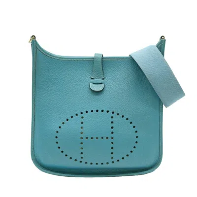 Pre-owned Hermes Blue Jean Taurillon Clemence Leather Shoulder Bag ()