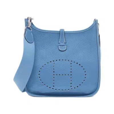 Pre-owned Hermes Blue Jean Taurillon Clemence Leather Shoulder Bag ()