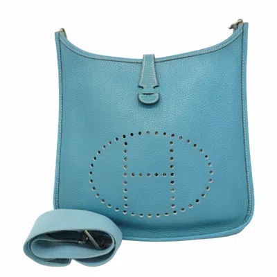 Pre-owned Hermes Blue Jean Taurillon Clemence Leather Shoulder Bag ()
