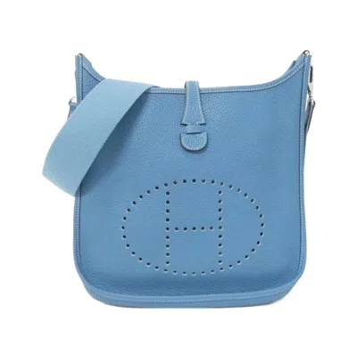 Pre-owned Hermes Blue Jean Taurillon Clemence Leather Shoulder Bag ()