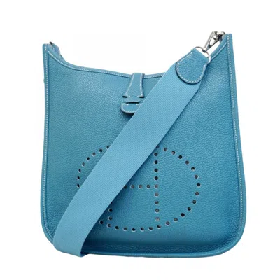 Pre-owned Hermes Blue Jean Taurillon Clemence Leather Shoulder Bag ()