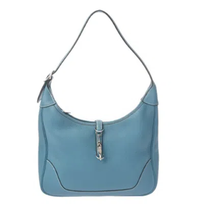 Pre-owned Hermes Blue Jean Taurillon Clemence Leather Shoulder Bag ()