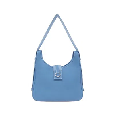 Pre-owned Hermes Blue Jean Taurillon Clemence Leather Shoulder Bag ()