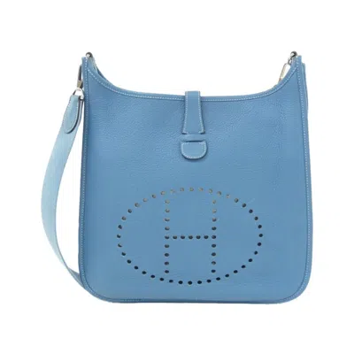 Pre-owned Hermes Blue Jean Taurillon Clemence Leather Shoulder Bag ()