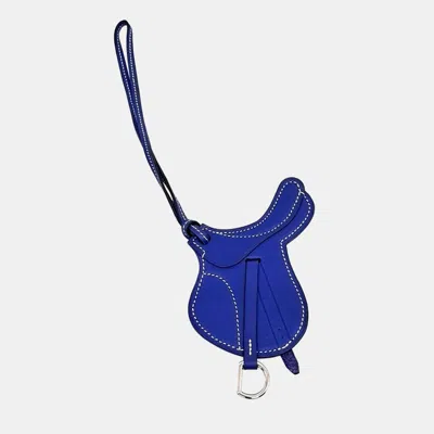 Pre-owned Hermes Hermès Blue Leather Bag Charm