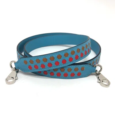Pre-owned Hermes Blue Leather Chain/shoulder Wallet ()