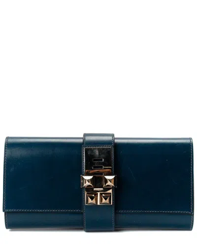 Pre-owned Hermes Medor 23 Large Flap Leather Clutch