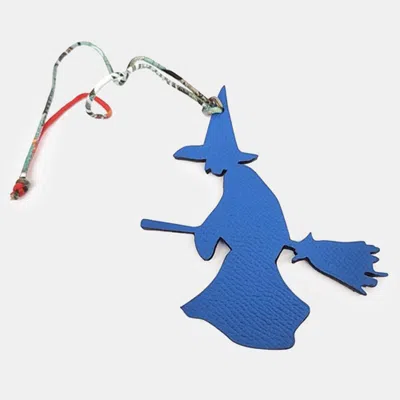 Pre-owned Hermes Hermès Blue Leather Petit H Bag Charm