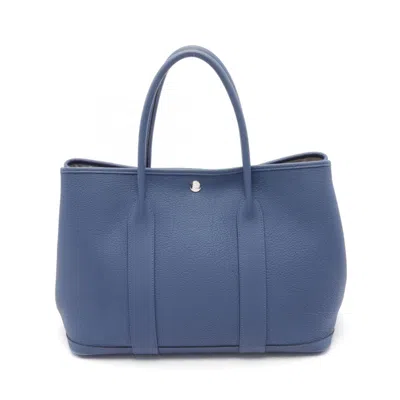 Pre-owned Hermes Blue Negonda Leather Tote Bag ()