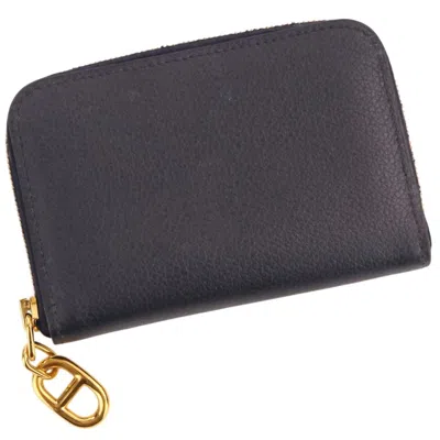 Pre-owned Hermes Blue Nuit Coin Purse/coin Case ()
