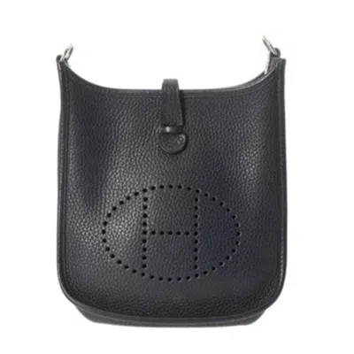 Pre-owned Hermes Blue Nuit Taurillon Clemence Leather Shoulder Bag ()