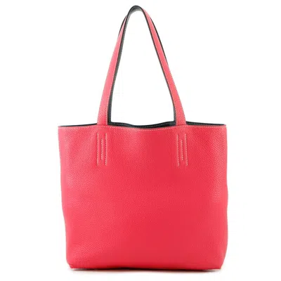 Pre-owned Hermes Blue Nuit Taurillon Clemence Leather Tote Bag ()