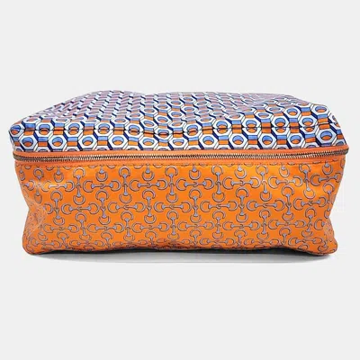 Pre-owned Hermes Blue Orange Silk Silk Pouch
