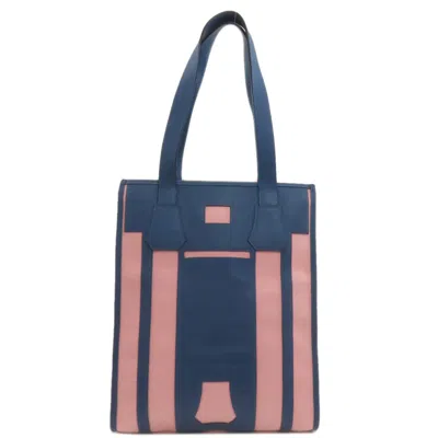 Pre-owned Hermes Blue Pink Toile H Tote Bag ()