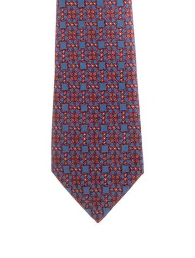 Pre-owned Hermes Blue Silk  Tie