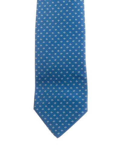 Pre-owned Hermes Blue Silk  Tie