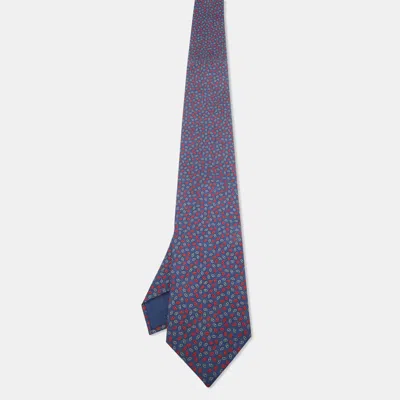 Pre-owned Hermes Hermès Blue Silk Petits Maillons Tie