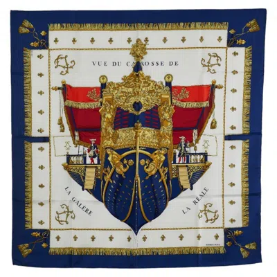 Pre-owned Hermes Blue Silk Scarf () In Multi