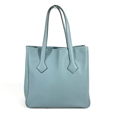 Pre-owned Hermes Blue Taurillon Clemence Leather Shoulder Bag Tote Bag ()