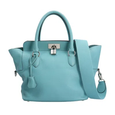 Pre-owned Hermes Blue Taurillon Clemence Leather Swift Leather Shoulder Bag ()