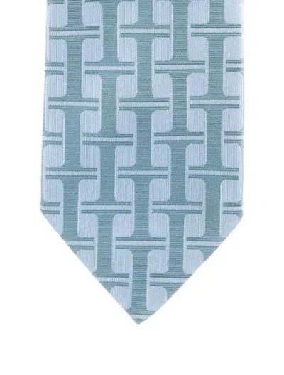 Pre-owned Hermes Blue Tie