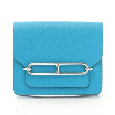 Pre-owned Hermes Blue Wallet (bi-fold) ()