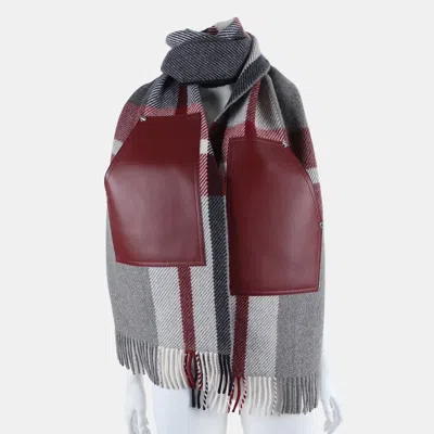 Pre-owned Hermes Blue/grey/pink Cashmere Muffler