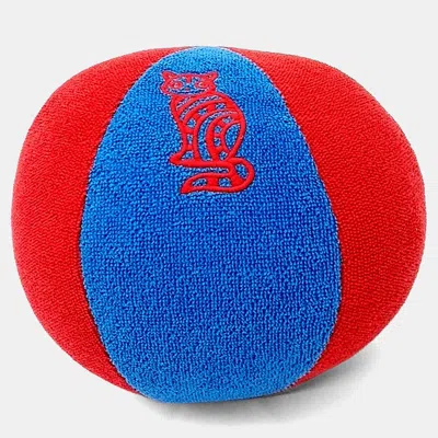 Pre-owned Hermes Blue/red Ball Cushion
