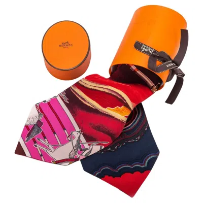 Pre-owned Hermes Bnib Pani La Shar Ascot Oliver In Orange