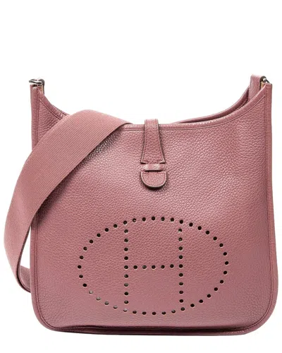 Pre-owned Hermes Hermès Bois De Rose Clemence Leather Evelyne Iii (authentic Pre-loved) In Pink