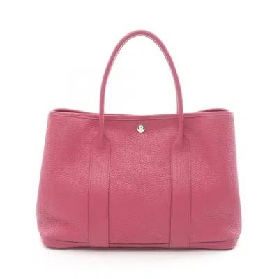 Pre-owned Hermes Bois De Rose Pink Fjord Leather Leather Tote Bag ()