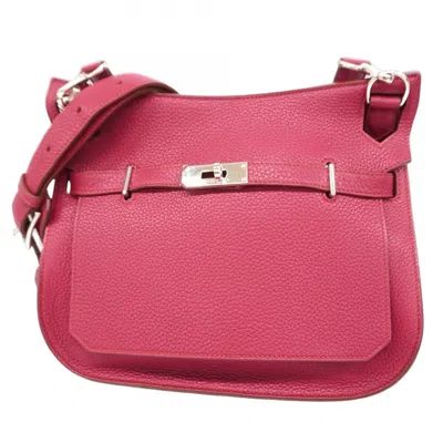 Pre-owned Hermes Bois De Rose Taurillon Clemence Leather Shoulder Bag ()