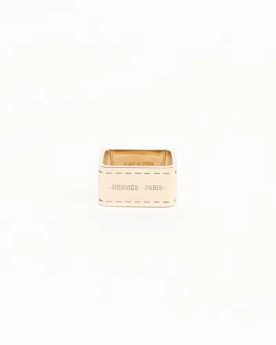Pre-owned Hermes Hermès Bolduc Scarf Ring Gp