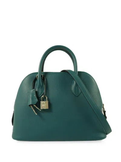 Pre-owned Hermes Bolide 1923 25 Tote Bag In Green