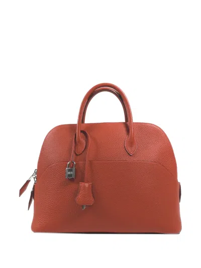 Pre-owned Hermes Bolide 1923 30 Handbag In Red