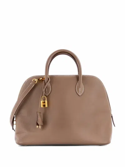 Pre-owned Hermes Bolide 1923 Bag Epsom 30 Satchel In Grey