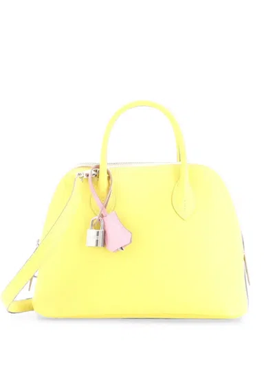 Pre-owned Hermes Bolide 1923 Bag Tricolor Epsom 25 Handbag In Pink