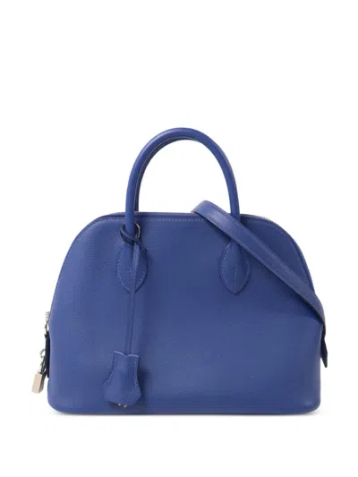 Pre-owned Hermes Bolide 25 Shoulder Bag In Blue