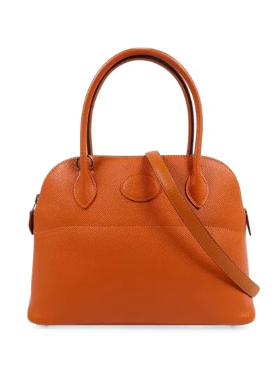 Hermes Bolide 27 Leather Tote Bag In Orange