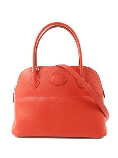 Pre-owned Hermes Bolide 27 Shoulder Bag In Red