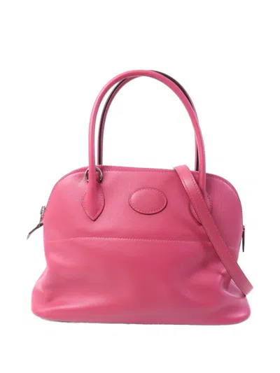 Pre-owned Hermes Bolide 27 Tote Bag In Pink