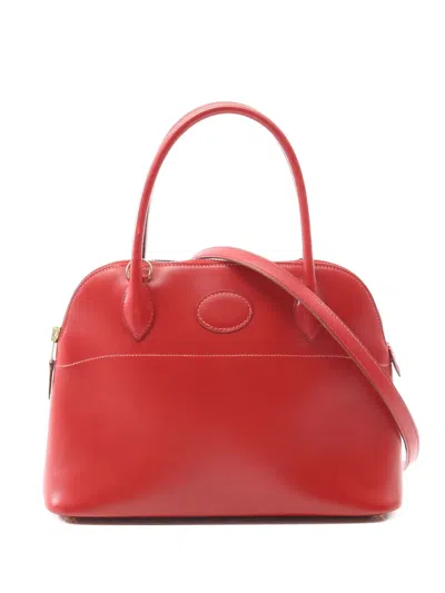 Pre-owned Hermes Bolide 27 Two-way Handbag In Red